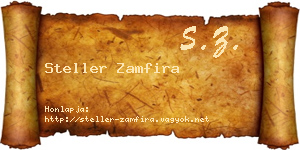 Steller Zamfira névjegykártya